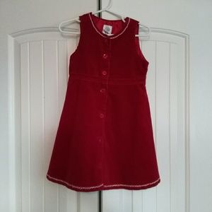 Baby Gap Red Corduroy Jumper Dress EUC Size 3 yrs